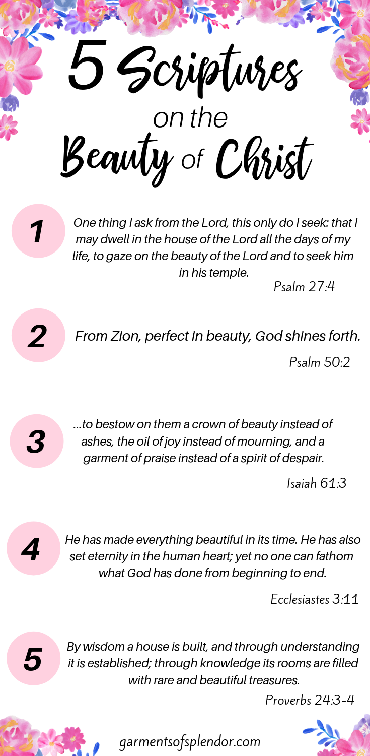 5 scriptures on the beauty of Christ pin