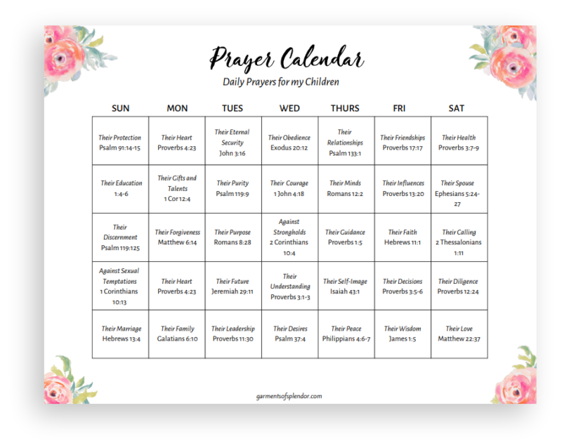 35 Scriptures to Pray Over your Children (with Free Prayer Calendar)