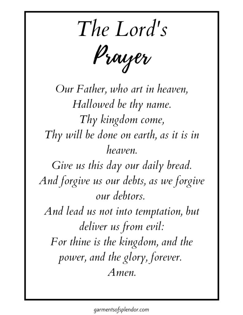The Lords Prayer Free Printable Gerald Printable