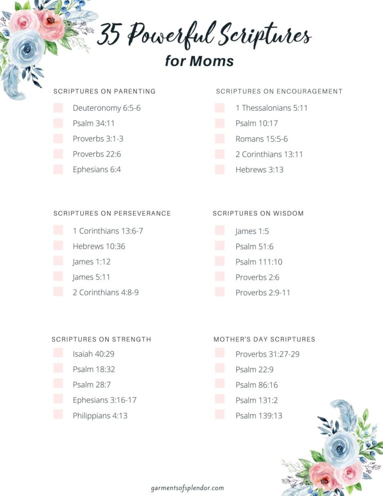 65 Encouraging Verses for Moms (with Free Printables)