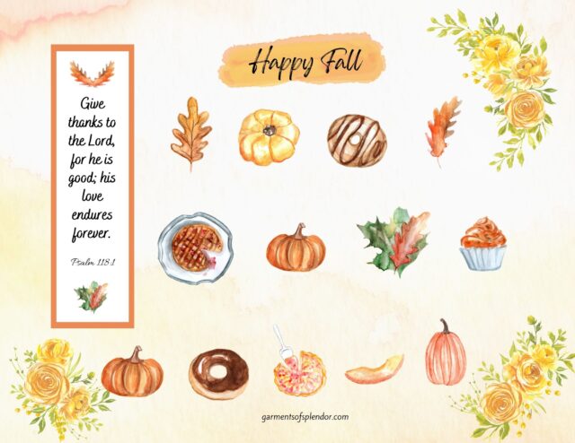 Free Fall and Thanksgiving Themed Bible Journaling Printables