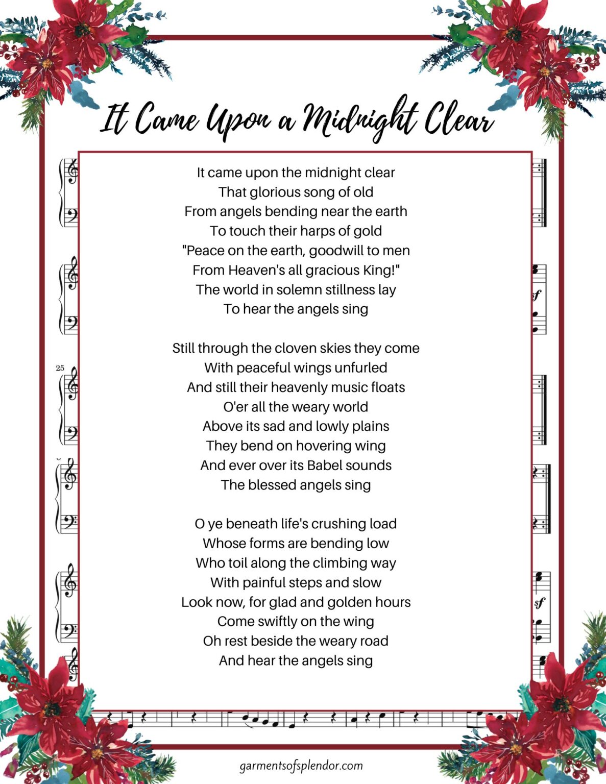 17 Beautiful Christmas Hymns to Uplift your Soul (with Free Printable ...