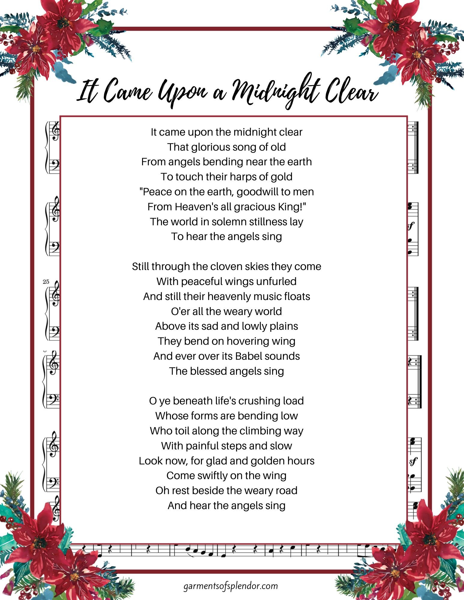 17 Beautiful Christmas Hymns to Uplift your Soul (with Free Printable