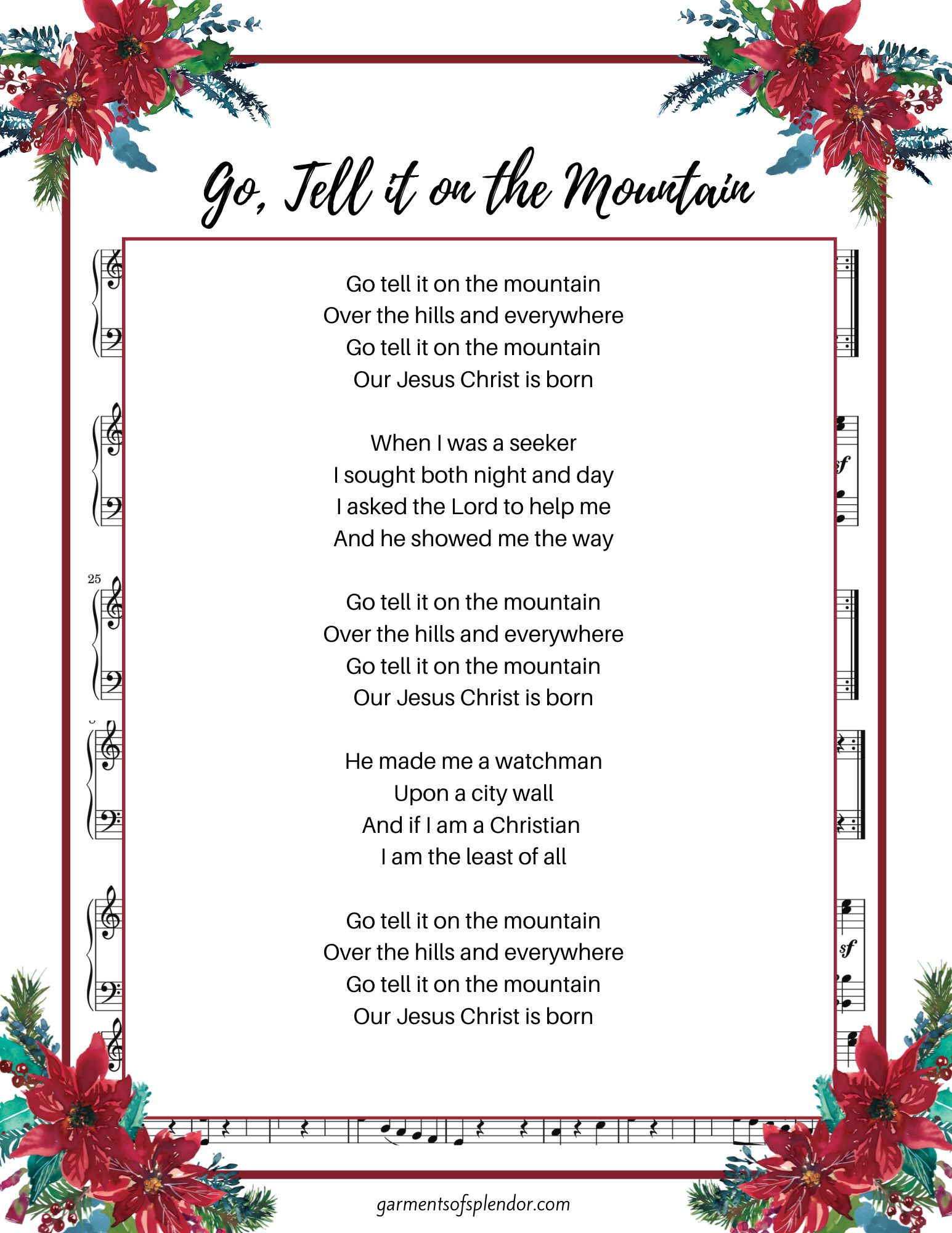 17 Beautiful Christmas Hymns to Uplift your Soul (with Free Printable ...