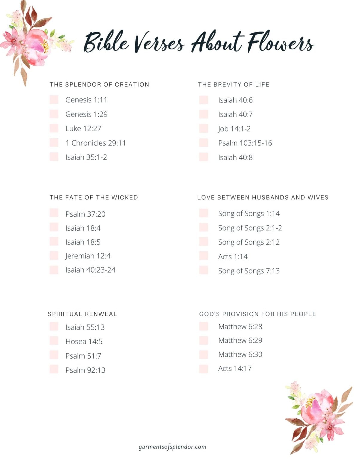 38 Encouraging Bible Verses About Flowers (with Free Printable)
