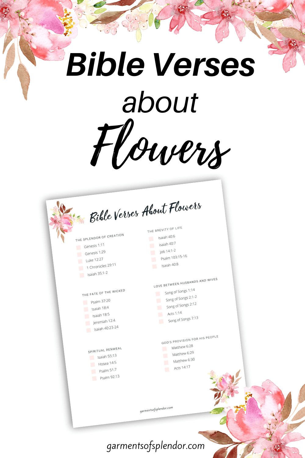 38 Encouraging Bible Verses About Flowers (with Free Printable)