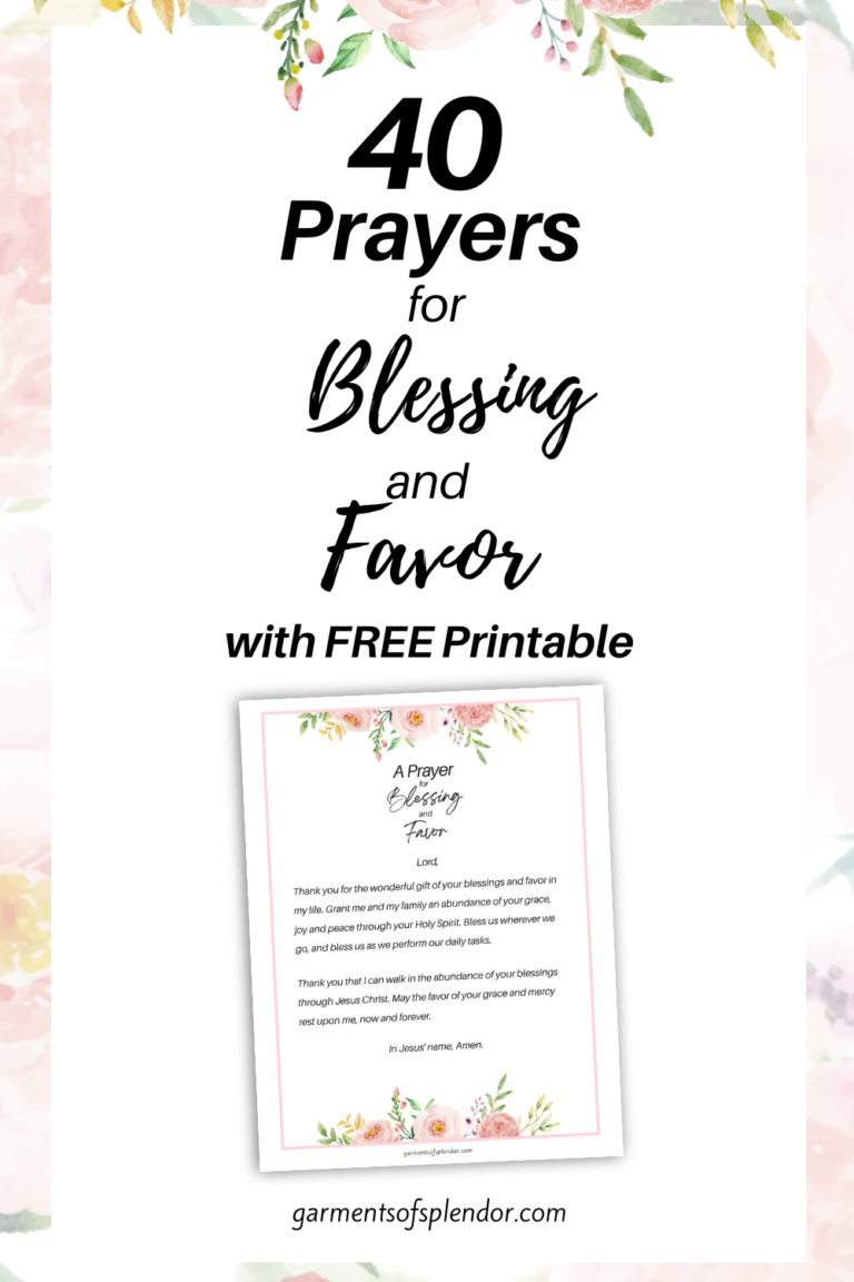 40 Amazing Prayers for Blessing and Favor (with Free Printable)
