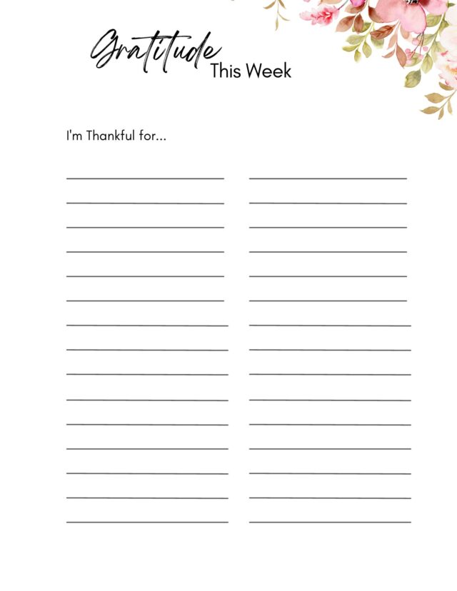 Free Printable Prayer Planner with Beautiful Floral Designs