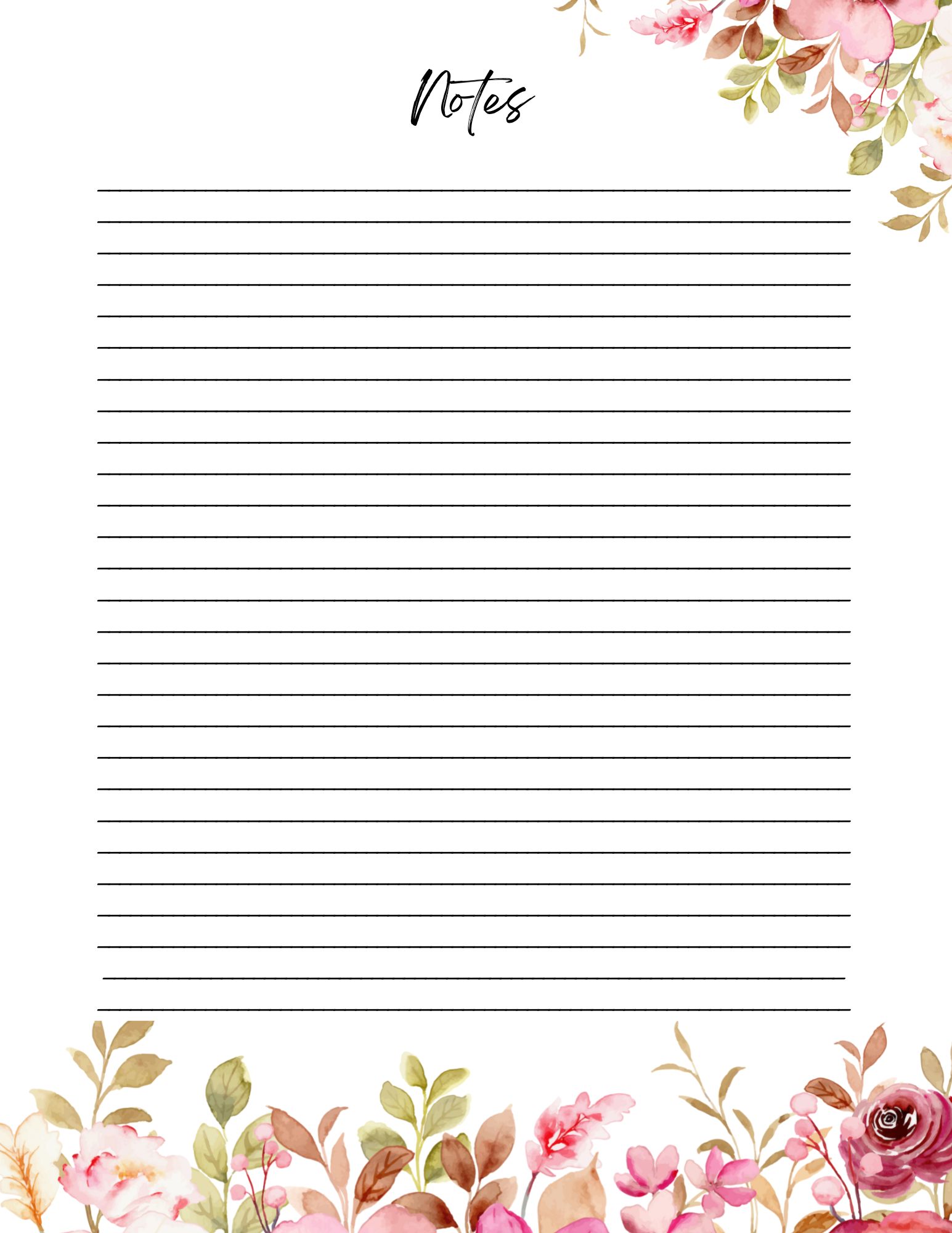 Free Printable Prayer Planner with Beautiful Floral Designs