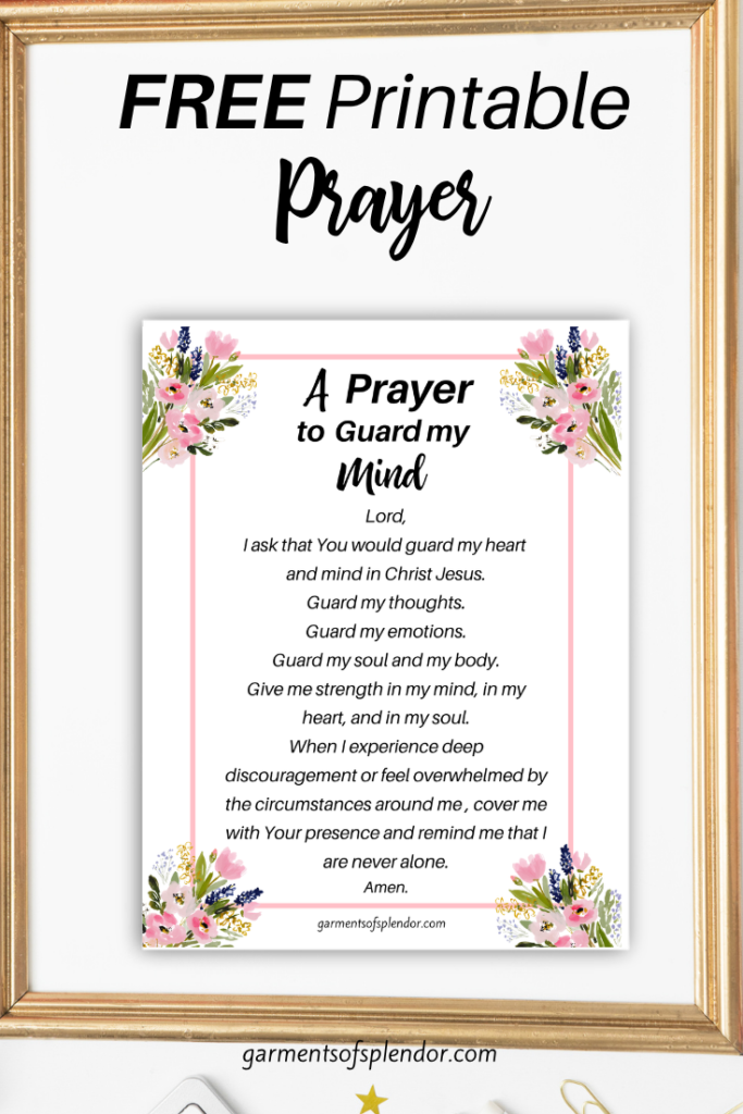 prayer to guard my mind